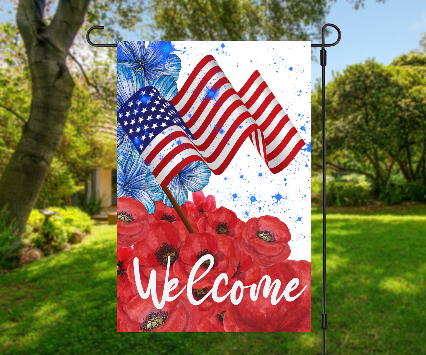 Welcome America Garden Flag
