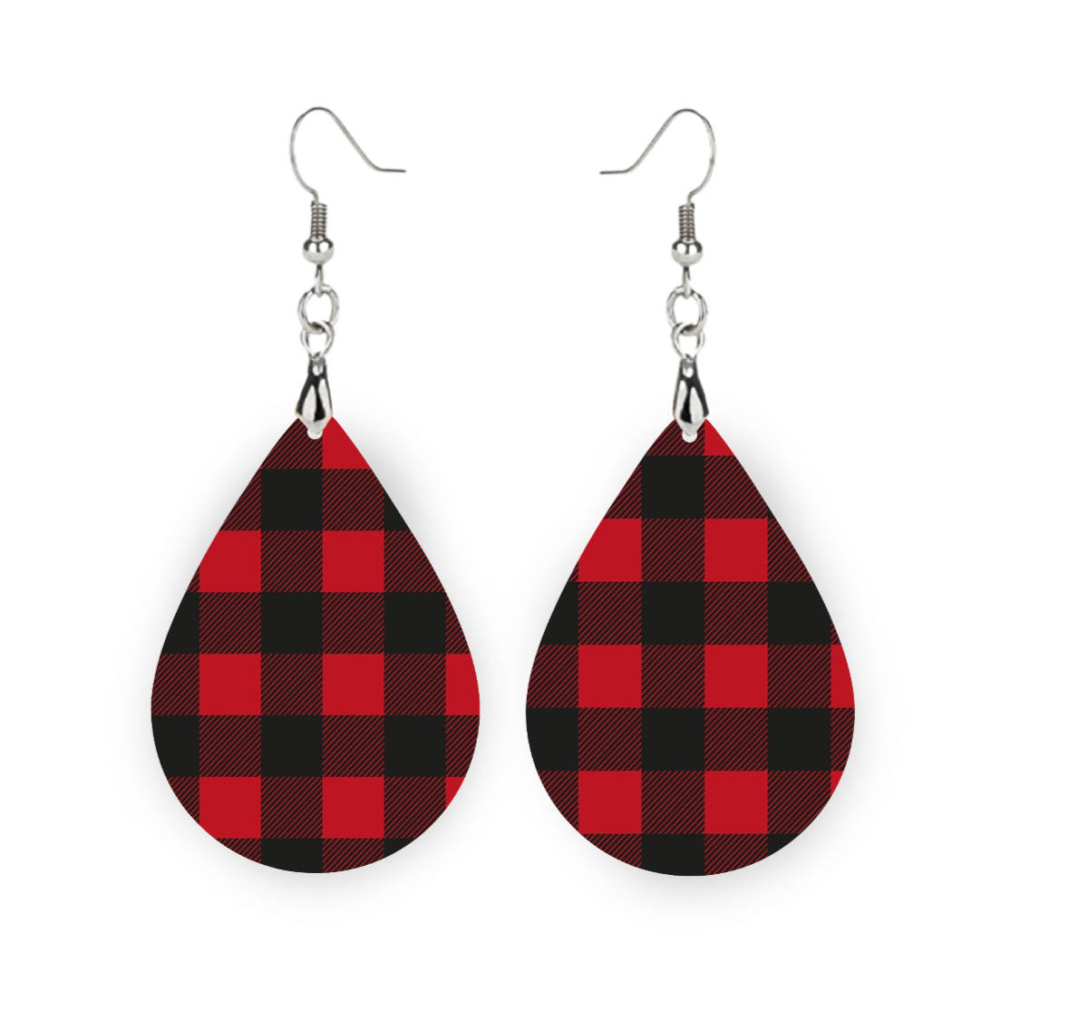 Buffalo Plaid Teardrop Earrings