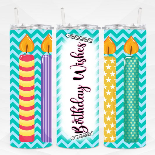 Birthday Wishes Skinny Tumbler