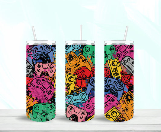 Gaming Controllers Skinny Tumbler