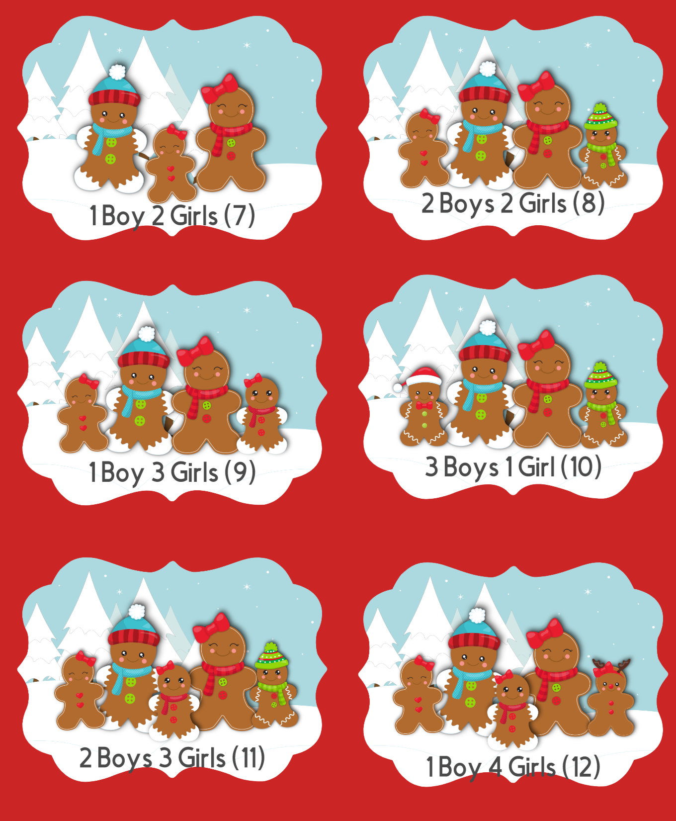 Gingerbread Family Personalized Ornament