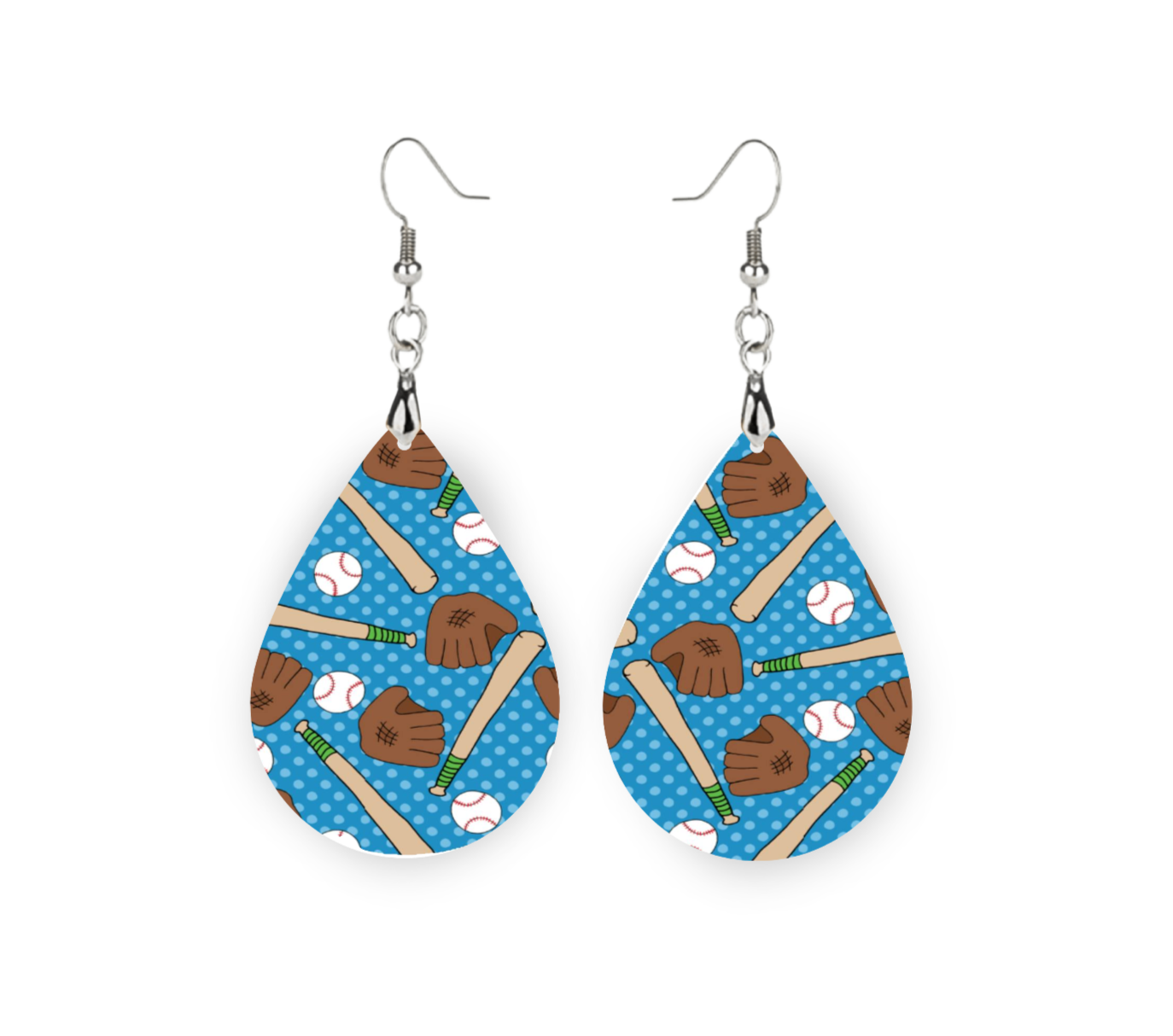Baseball Teardrop Earrings