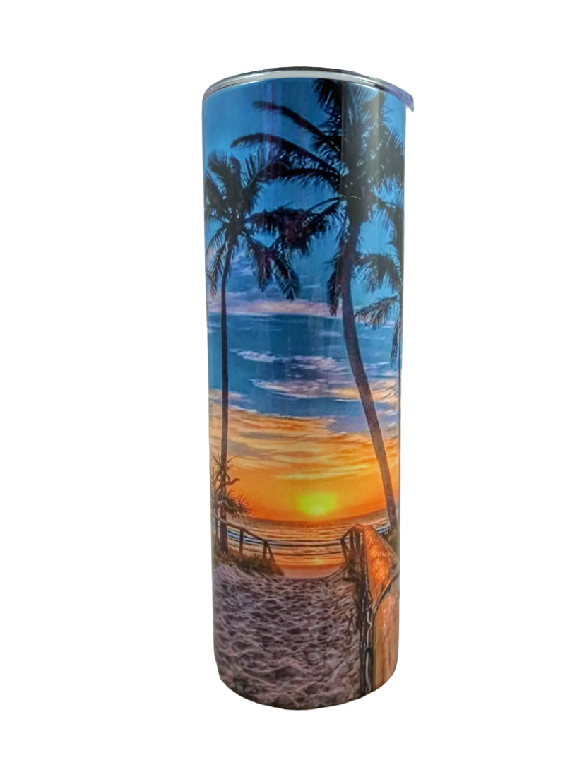 Palm Tree Skinny Tumbler